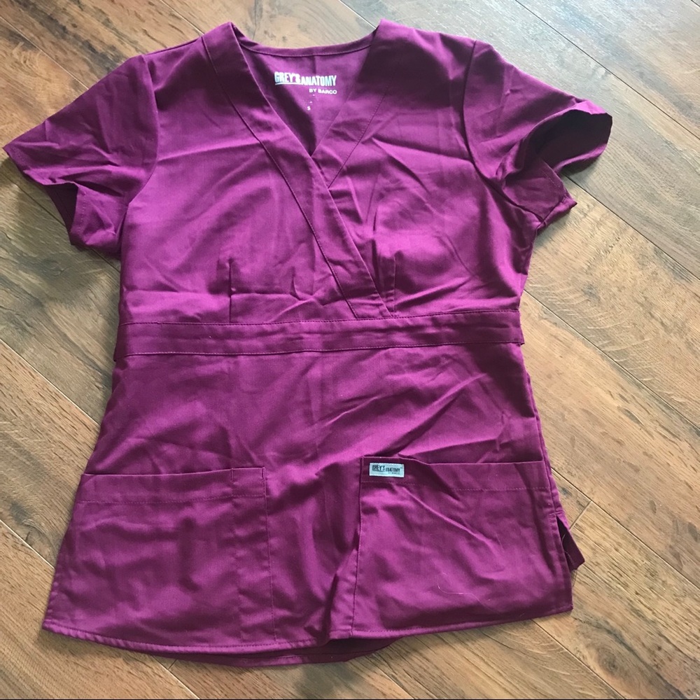 Maroon scrub top